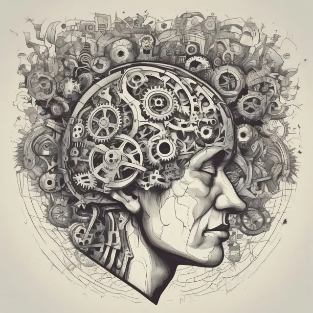 Cogs representing individuals leaving an unstable political regime due to brain drain
