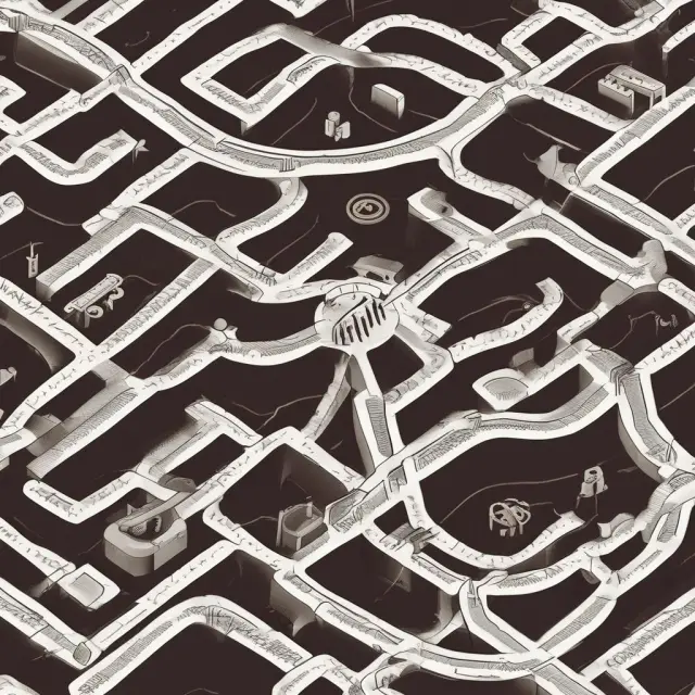 Labyrinth representing branch accounting regulations, with regulators enforcing IFRS and GAAP signposts