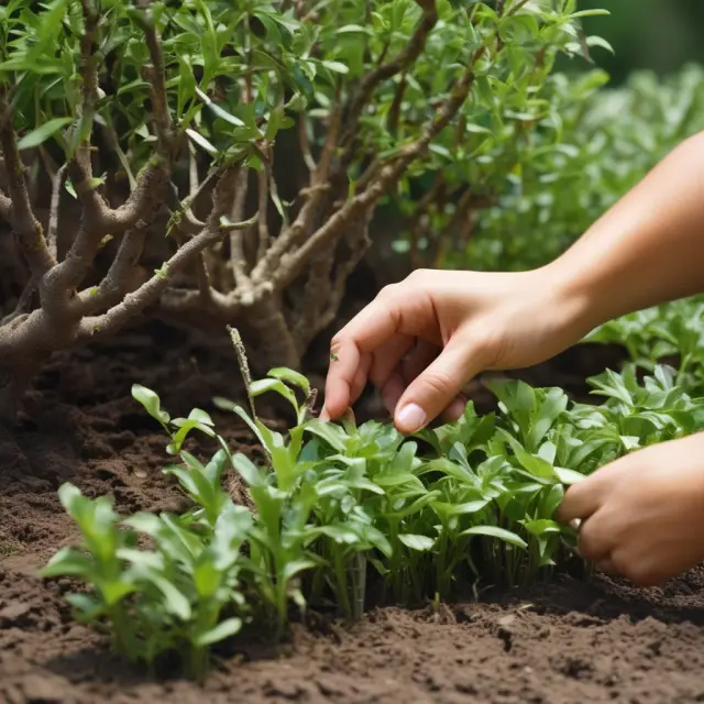 A branch manager, symbolized by a gardener, fostering employee growth in a thriving branch environment