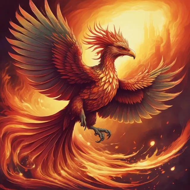 Phoenix symbolically illustrating brand extension, with roots in consumer trust and wings of strategic growth