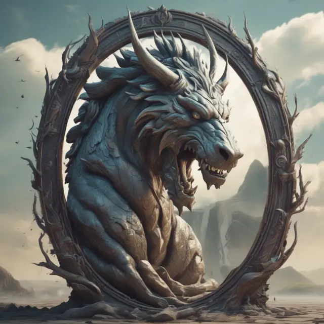 A mythical creature breaks mirrors reflecting common misconceptions about building a brand identity, revealing the truth in its wake