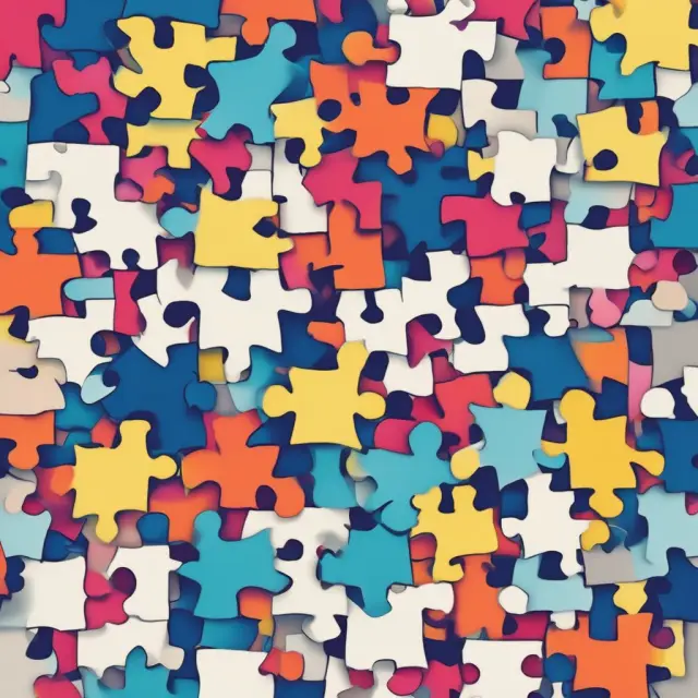 Visual representation of brand identity components forming a cohesive puzzle for successful recognition
