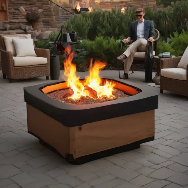 Customers gathering around a digital fire pit, fostering connections and loyalty for their favorite brands