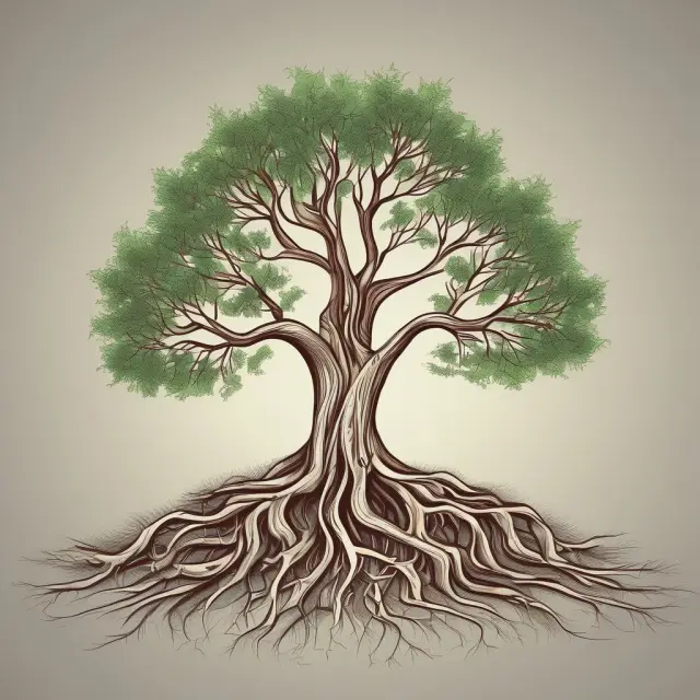 A flourishing tree symbolizing brand loyalty, rooted in quality and nourished by customer retention. Its branches bear the fruit of customer lifetime value.