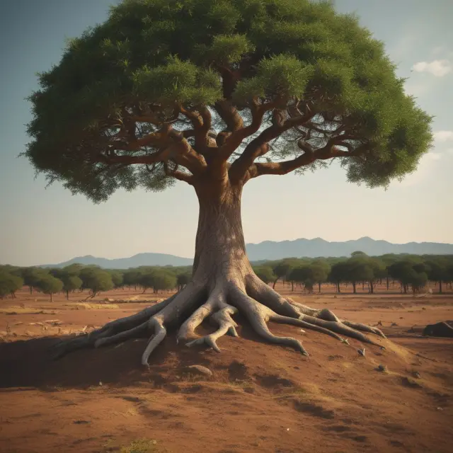 A lush, growing tree symbolizes effective brand management in institutional investments, fostering product differentiation and long-term growth