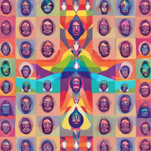 A colorful kaleidoscope symbolizes various brand personalities forming meaningful connections with consumers in a digital landscape