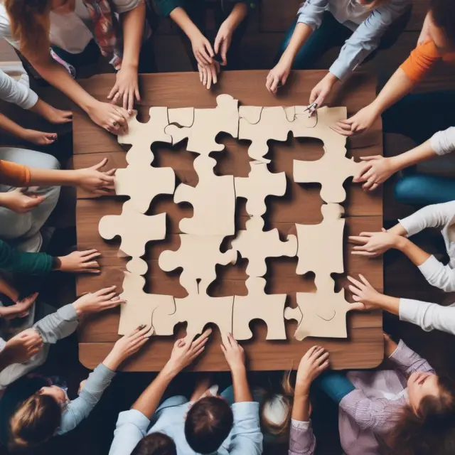 Consumers connecting brand elements to form a complete, recognizable logo