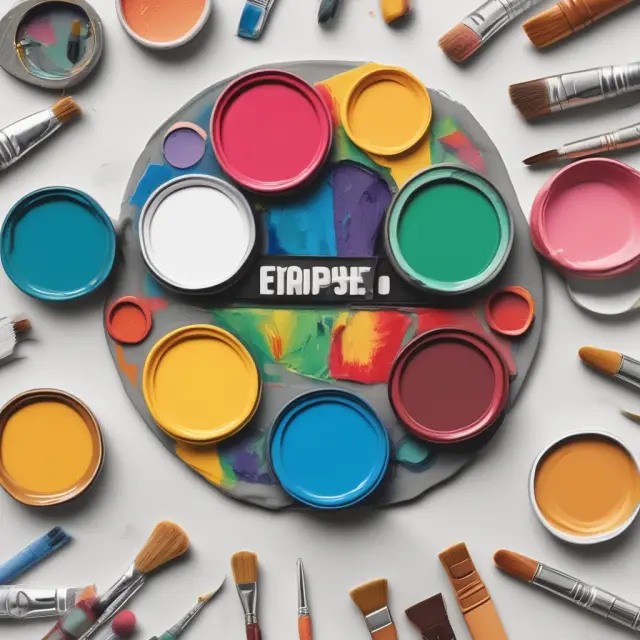 Logos, typography, color palettes, and brushes on an artist