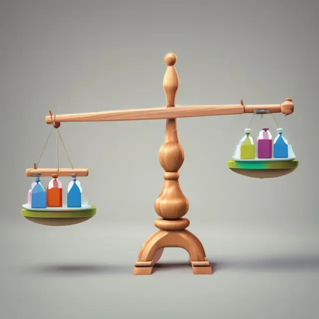 A seesaw with fixed costs on one side (rent, salaries) and variable costs on the other (labor, materials), illustrating their roles in breakeven analysis calculations
