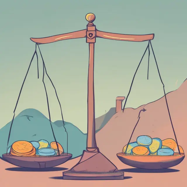 Two converging scales: One for costs, another for revenues, illustrating Breakeven Analysis.