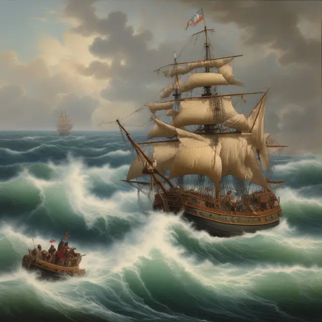 Sailboats navigating through resistance waves (breakouts) with strong currents (high volumes)