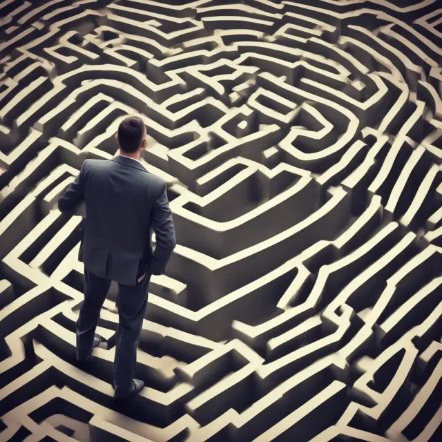 An investor navigates through a labyrinth, deciding on which breakout path to follow - true or false