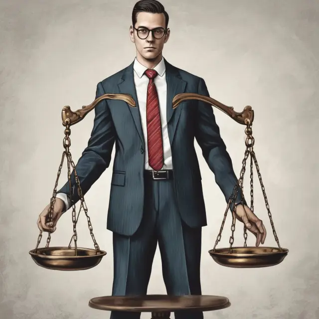 A broker balances FINRA and SEC regulations on two scales, representing their essential roles in governing broker activities.
