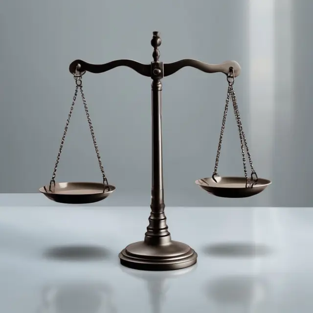 Scales with clear glass panels, symbolizing transparency in financial dealings, a broker upholding fiduciary duties