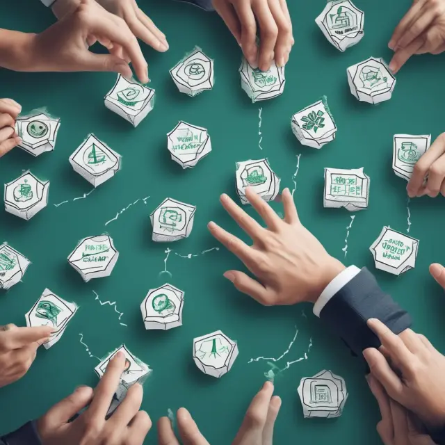 An individual selecting different types of investment accounts representing full-service, discount, robo-advisor, regional, online, cash, and margin options to cater to diverse financial goals