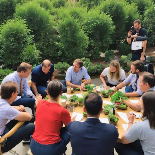 Institutional investors collaborating around a table, sharing knowledge and fostering relationships during a brown bag meeting