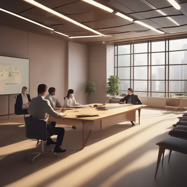 A stylized image of a wooden bridge made from interconnected laptops and tablets, symbolizing technology enabling investors to connect for virtual brown bag meetings