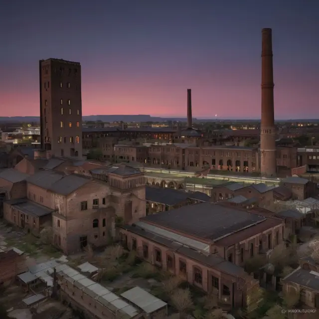 A forsaken factory silhouetted against the sunset – Is it a brownfield, awaiting revival, or a mothballed brownfield, needing extensive restoration?