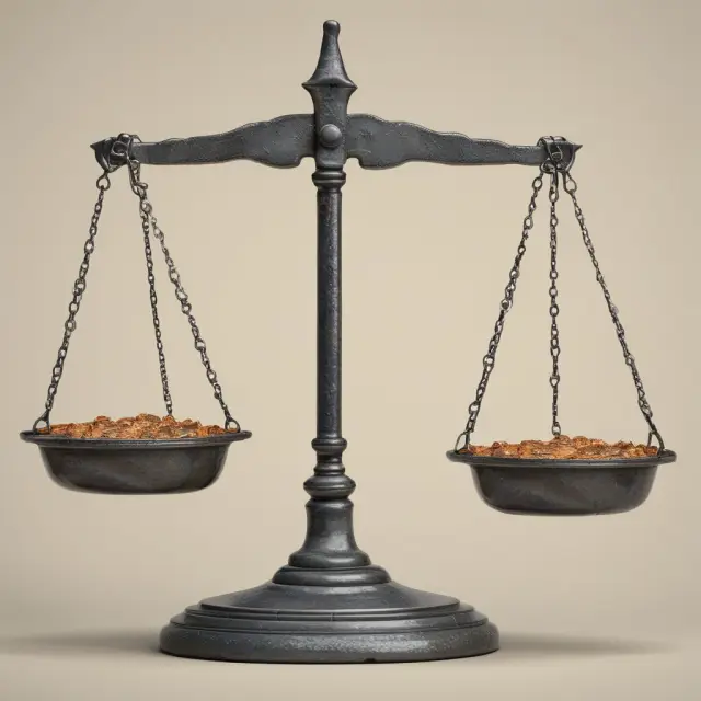 A set of three scales representing the unpredictable forces of errors, changing business conditions, and unmet expectations affecting budget variances