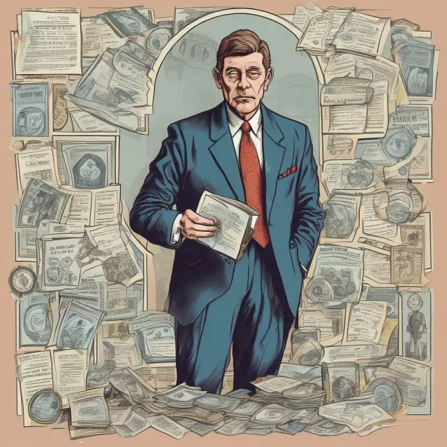 Determined detective examining a puzzling budget variance chart to unearth causes and provide solutions