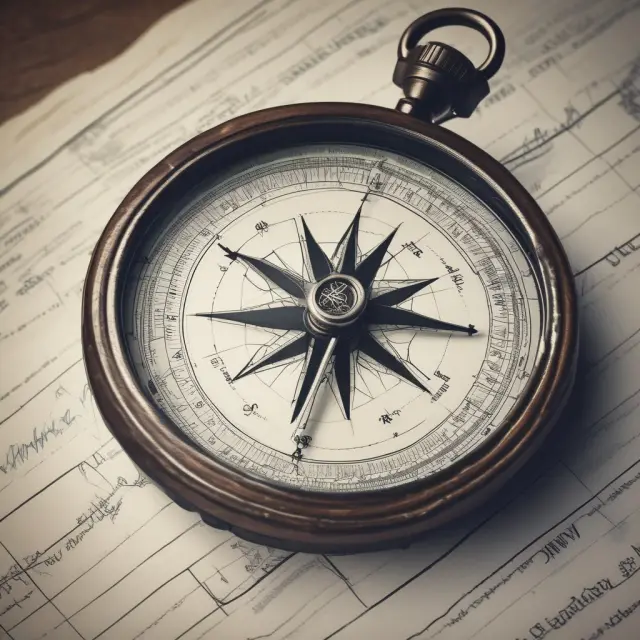 Investor with compass examines stock charts and indicators to navigate bull markets