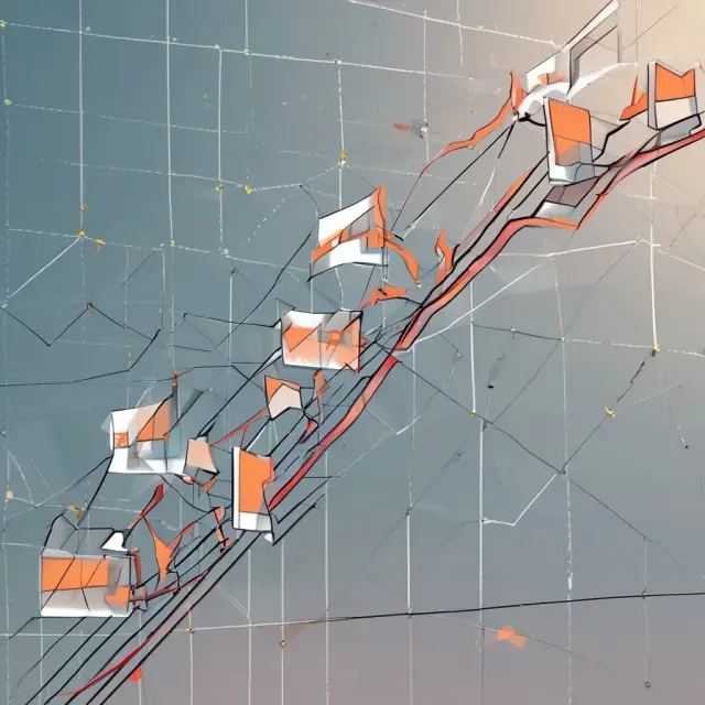 Trend lines ascending as ladders, moving averages converging and crossing, bullish chart patterns (cup, handle, flag) emerging