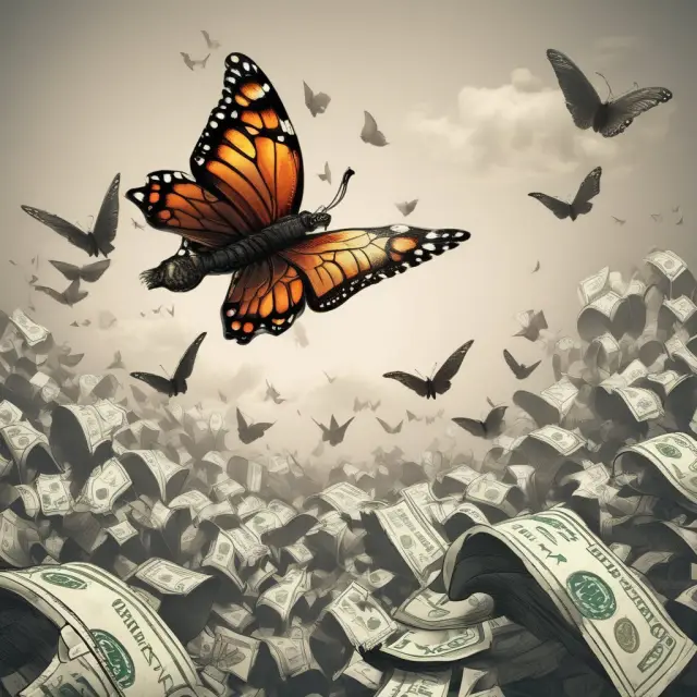 Bull call spread visualized as a butterfly with lower and upper wings representing lower and higher strike prices.