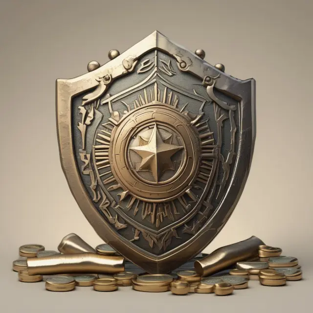 An image of a shield, decorated with bullet bonds symbols, representing the securing aspect of this investment strategy