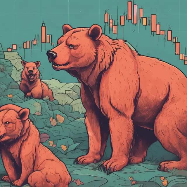 A lone doji within bearish and bullish candlesticks, symbolizing market indecision and potential reversal