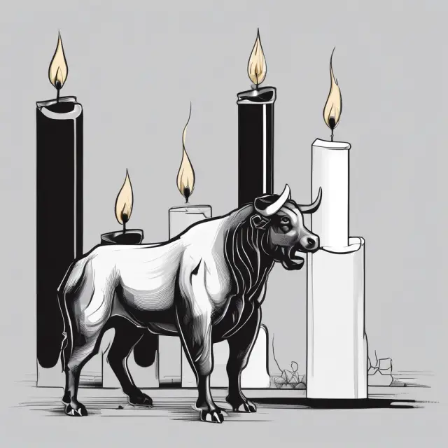 Large white candle engulfs small bearish candle in a bullish reversal pattern, illustrating market trend shift and increased buying pressure.