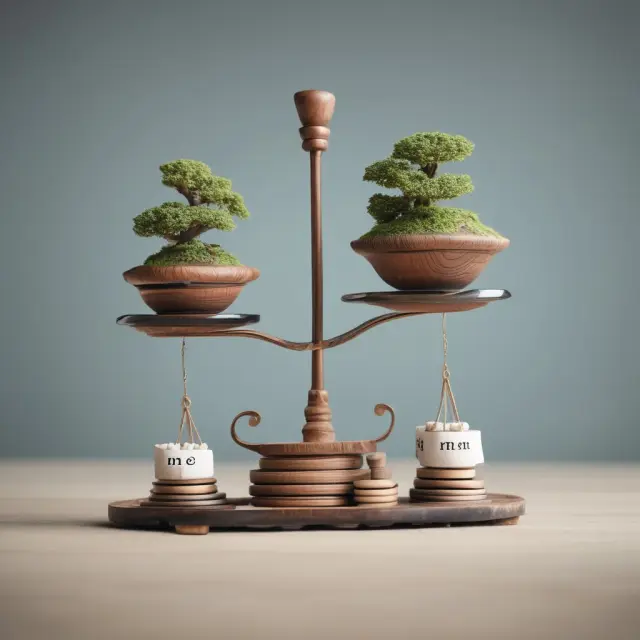 A balancing scale representing optimized asset allocation, diversification, and risk management during a bull market