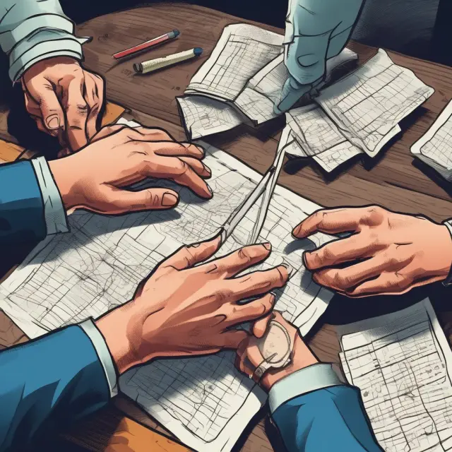 Two hands working together to build a bull put spread with different strike prices