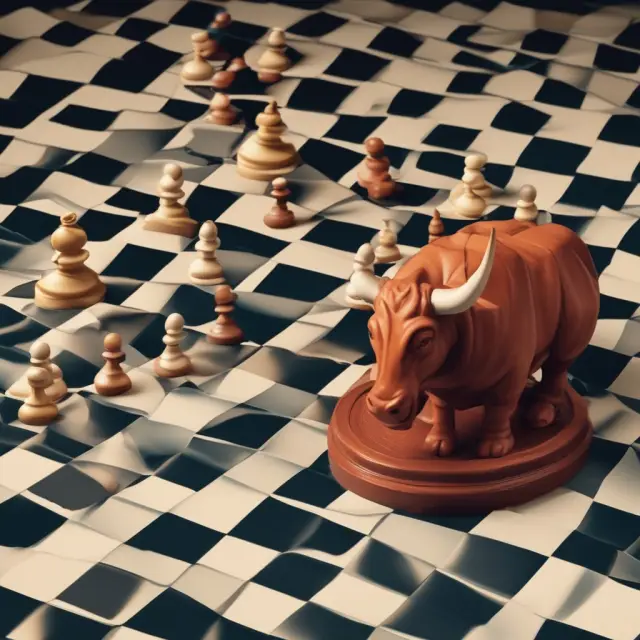 Two put options, one lower and another higher, on a checkered trading background