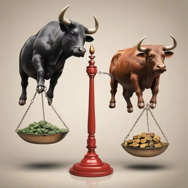 A pair of balances with one scale holding a bull put spread and the other weighing potential strategies: early assignment, buying back options, or rolling positions.