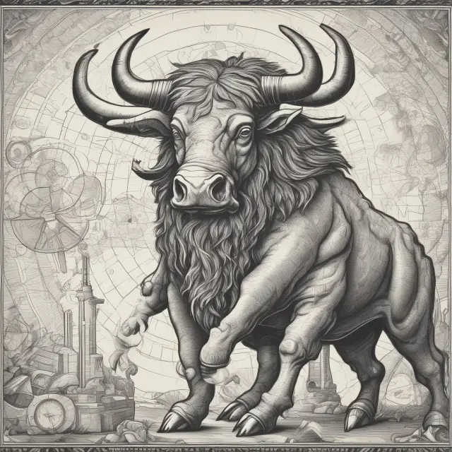 Five mythical guardians, representing moving averages (ma), RSI, MACD, On Balance Volume (OBV), and Fibonacci retracement levels, standing watch over a bull trap quagmire