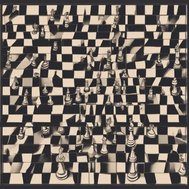 A chessboard represents the property realm, with pieces symbolizing the right of exclusion, easements, warrants, and tenants. Balancing access and privacy.