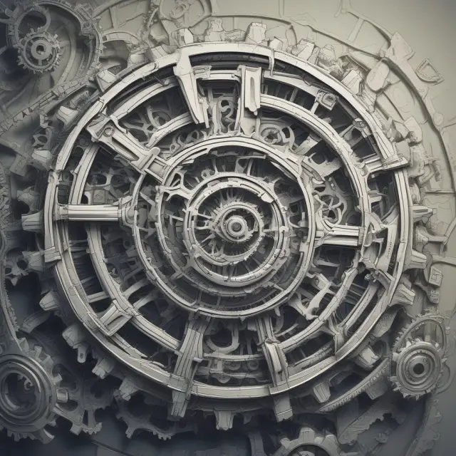An image of interconnected gears symbolizing the working mechanisms, efficiency, and importance of procedural correctness in bureaucratic systems.