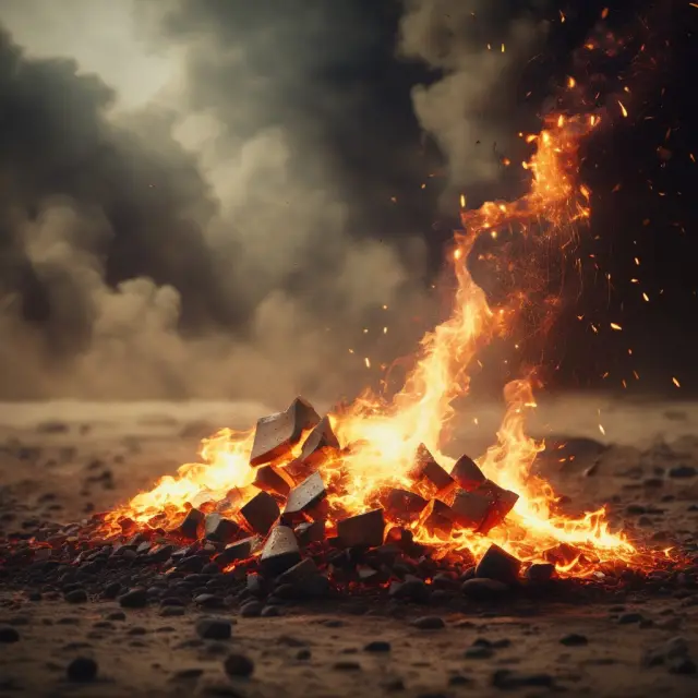 Emblematic embers representing a startup