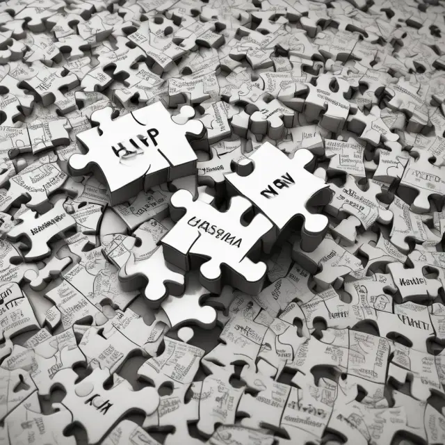 Pieces of a jigsaw puzzle forming the cash flow statement, with operating, investing, and financing activities represented by distinct colors.