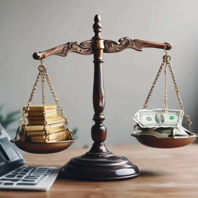 Balance scale comparing net income vs. cash flows in financial reporting