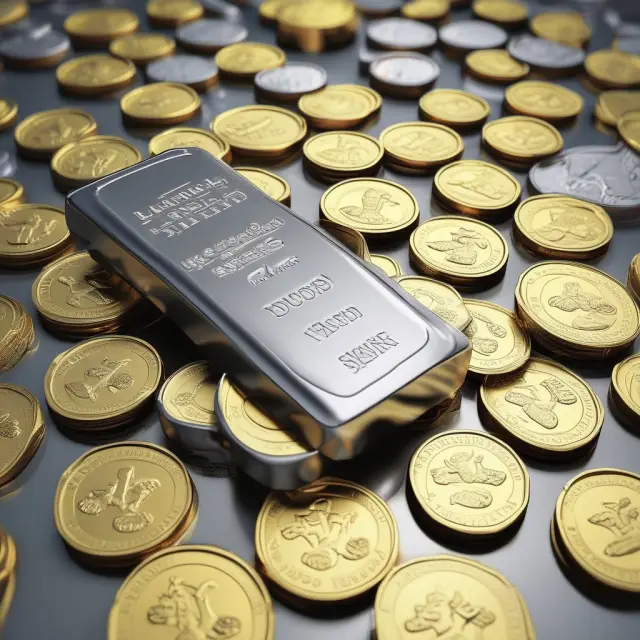 Golden current assets (coins) contrasting with silver non-current assets (bars) representing the distinction between liquidity in business asset management