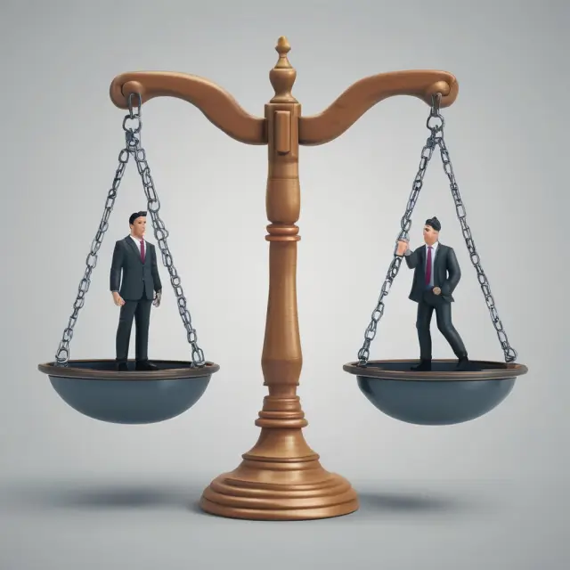 Scale weighing business assets with RONA determining balance between efficiency and profitability