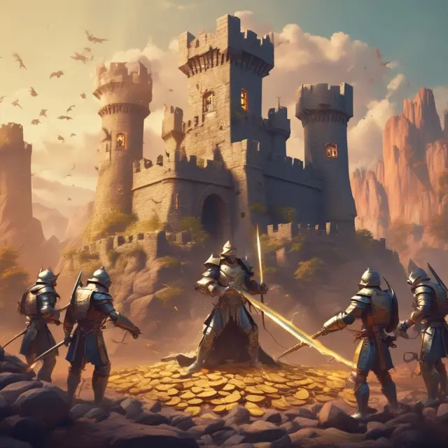 Knights guarding against digital dragons to protect a business