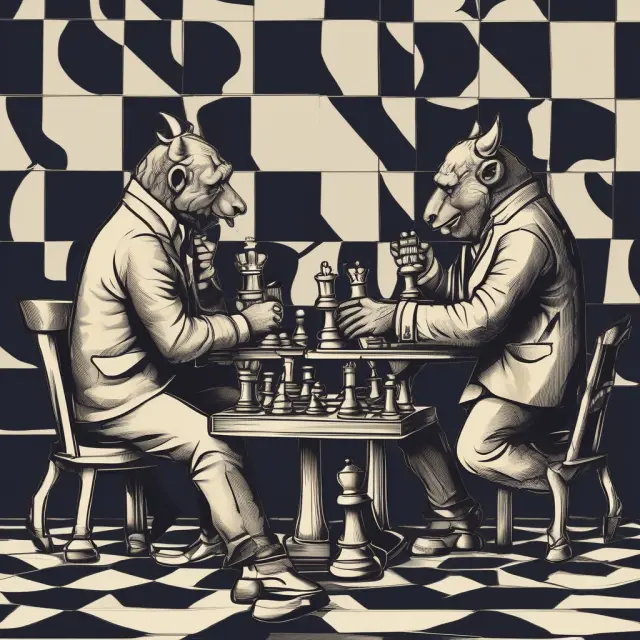 Businesses as bulls and bears engaging in strategic economic decision-making through case studies