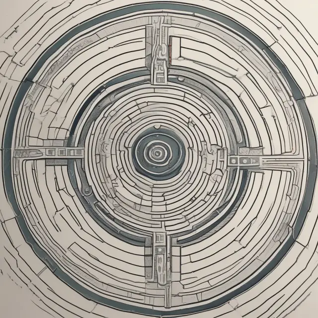 An ethical compass navigating a digital maze, emphasizing transparency, data privacy, and secure information handling in technology