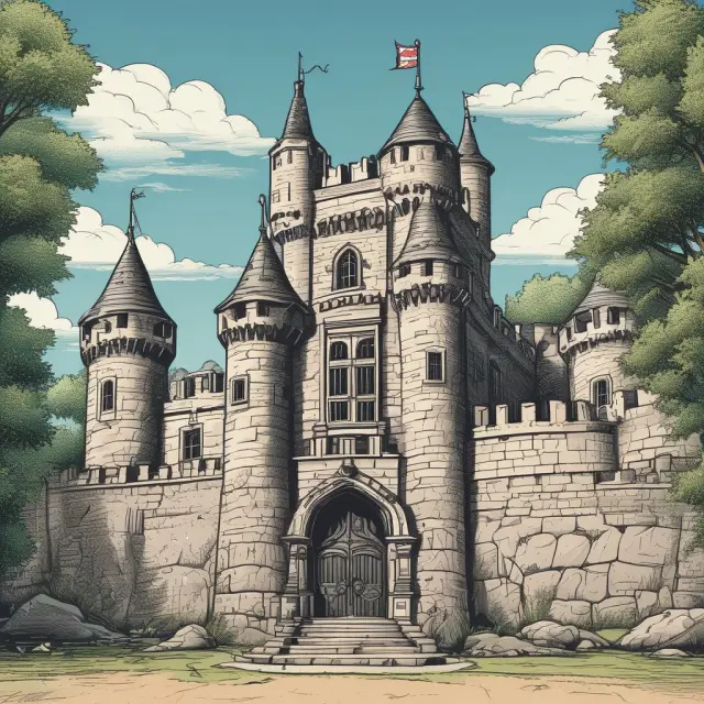 Castle represents a business, shielded by various insurance policies as towers. Key types of commercial lines insurance illustrated.