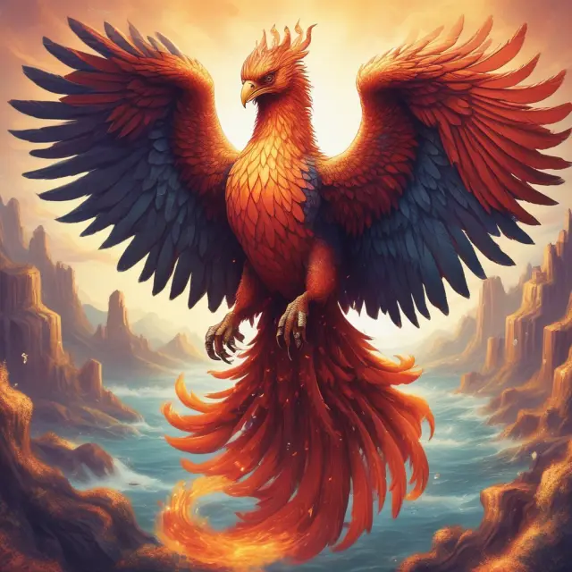 An image of a majestic Phoenix emerging from a sea of insurance documents, signifying the role and importance of an experienced insurance broker for small businesses.