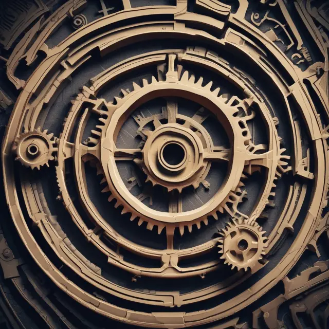 A complex network of gears represents various elements in a business plan