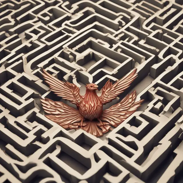 An intricate maze filled with RFP documents and an SBA emblem guiding businesses on their quest for government contracts
