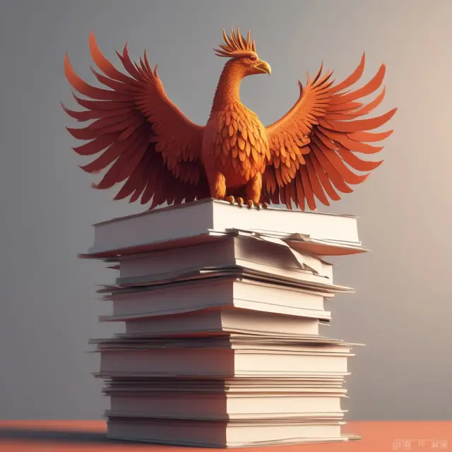 Phoenix emerging from contracts, representing the metamorphosis of B2G marketing strategies